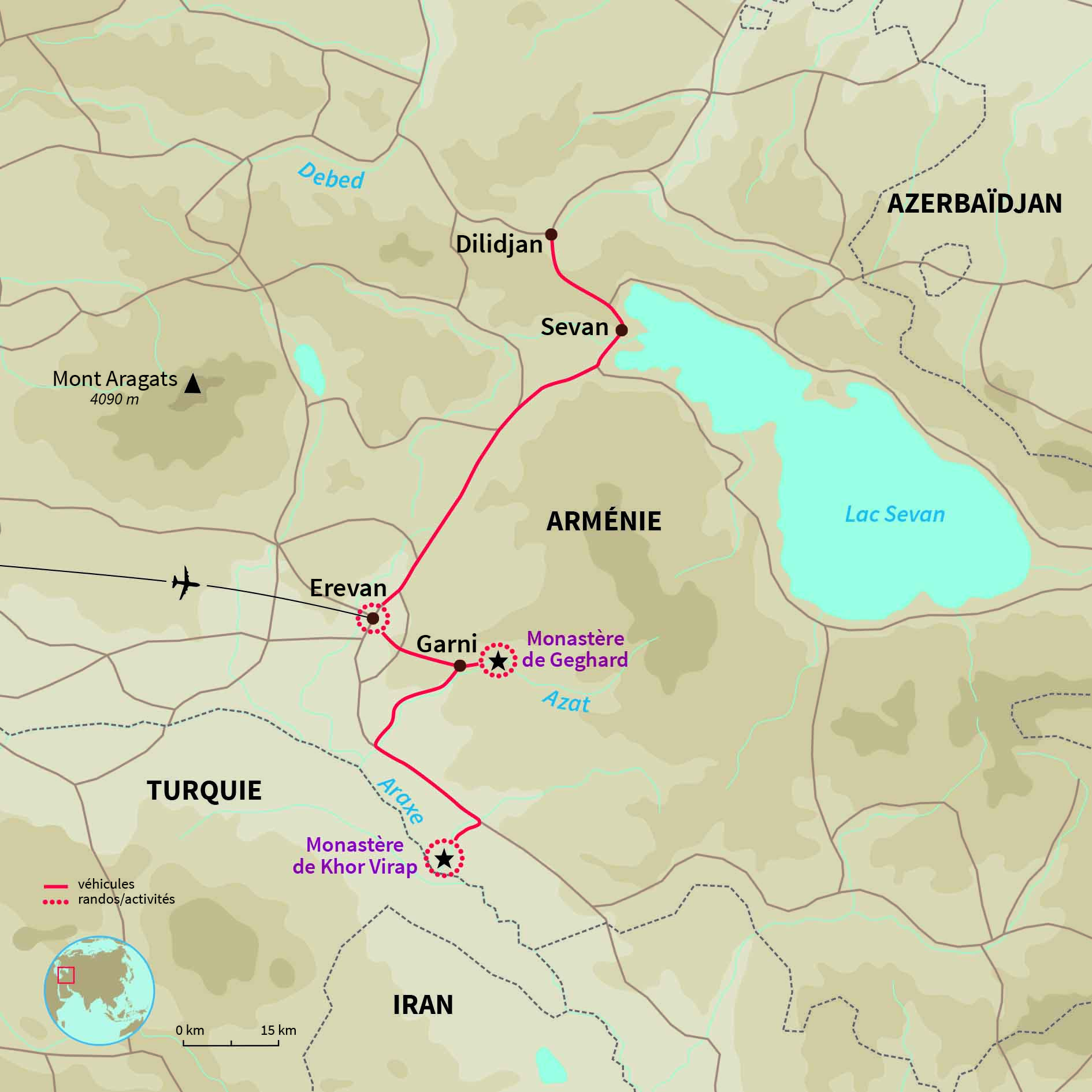 Carte Arménie : Un condensé d’Arménie